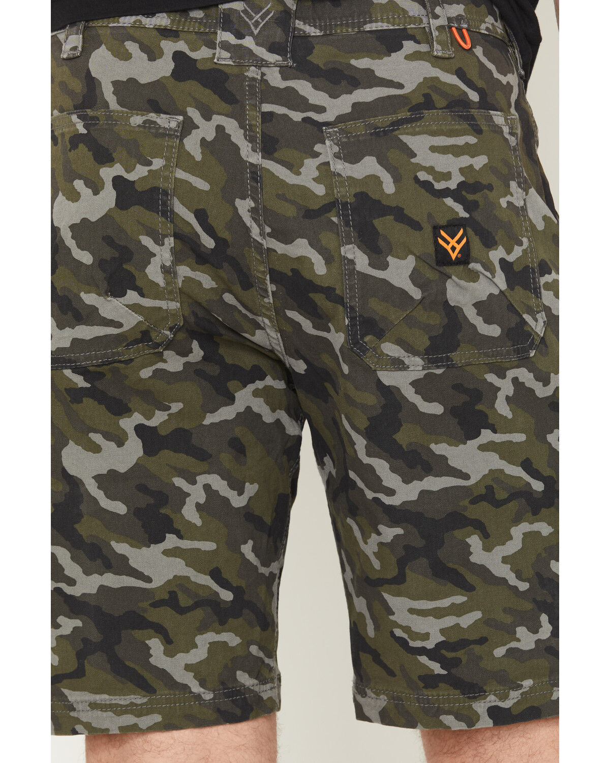 Image #4 - Hawx Men's Chip Camo Print Flat Front Work Shorts, Camouflage, hi-res