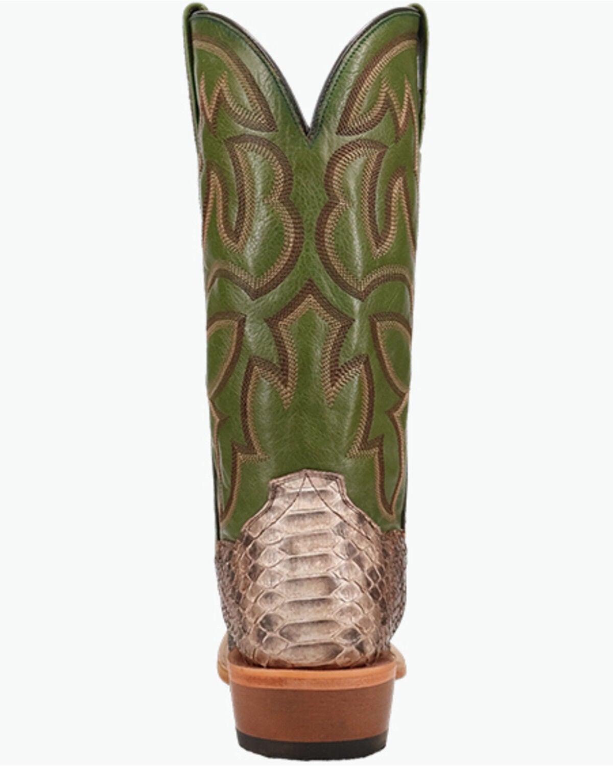 Image #5 - Dan Post Men's Exotic Python Western Boots - Square Toe, Brown, hi-res