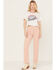 Image #2 - Wrangler Women's Cropped Short Sleeve Logo Graphic Tee, White, hi-res