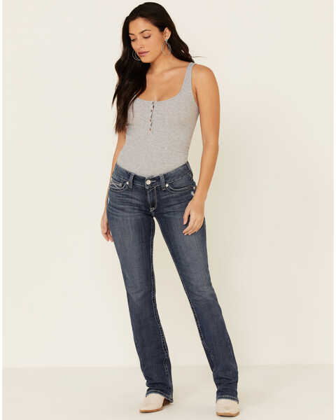 Image #1 - Ariat Women's Gianna Straight Leg Jeans, Blue, hi-res