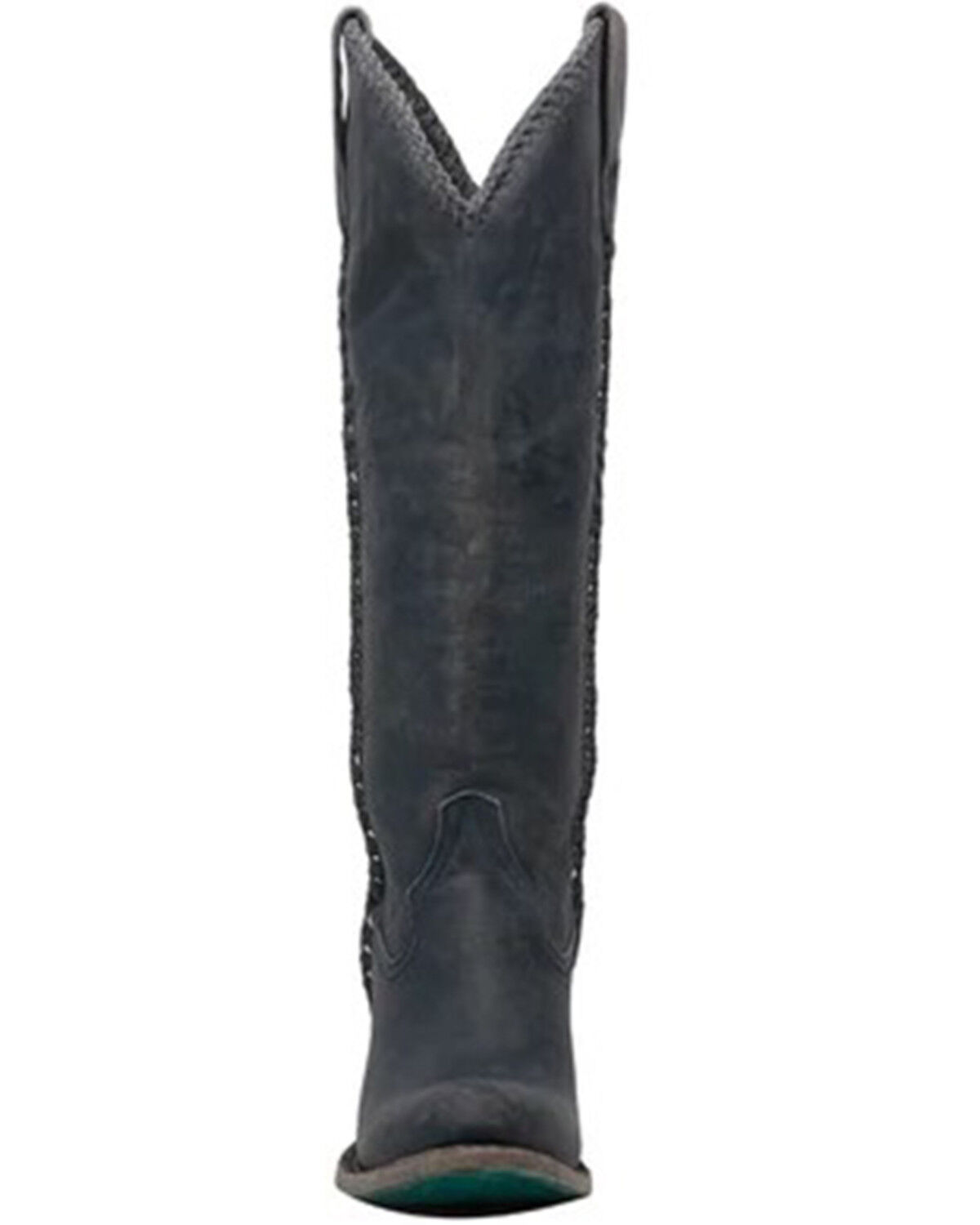 Image #4 - Lane Women's Plane Jane Western Tall Boots - Round Toe, Navy, hi-res