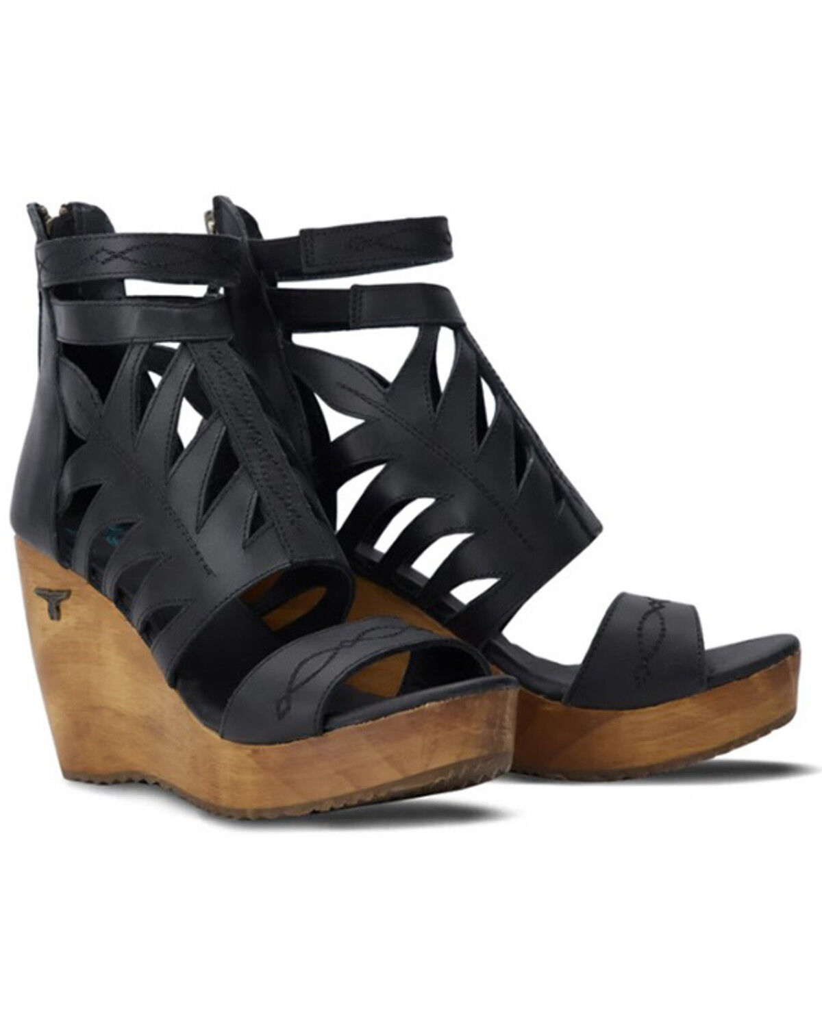 Image #1 - Lane Women's Becca Wedge Heels, Jet Black, hi-res