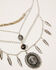 Shyanne Women's Claire Multi-Layered Concho Necklace, Silver, hi-res