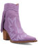 Image #1 - Dingo Women's Wild Sage Suede Fringe Western Booties - Round Toe, Purple, hi-res
