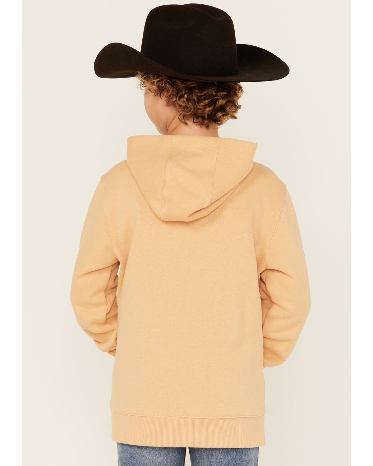 Image #4 - Ariat Boys' Boot Barn Exclusive Canyon Graphic Hooded Sweatshirt, Sand, hi-res