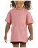Image #1 - Carhartt Girls' Short Sleeve Pocket Tee, Pink, hi-res