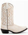 Laredo Women's Rustic Bone Overlay Western Boots - Square Toe, Off White, hi-res