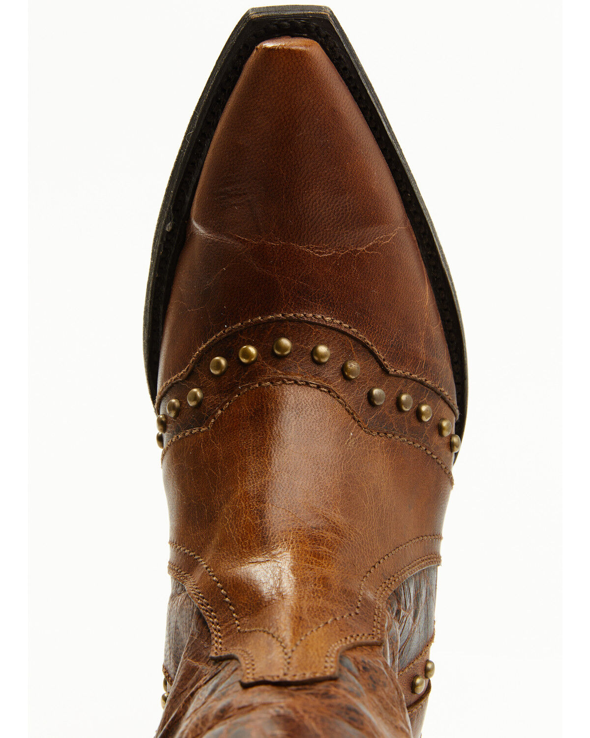 Image #6 - Idyllwind Women's Straight Up Orix Goat Studded Leather Tall Western Boots - Snip Toe, Brown, hi-res