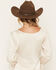 Image #4 - Shyanne Women's Latigo Satin Button-Front Long Sleeve Blouse, Natural, hi-res
