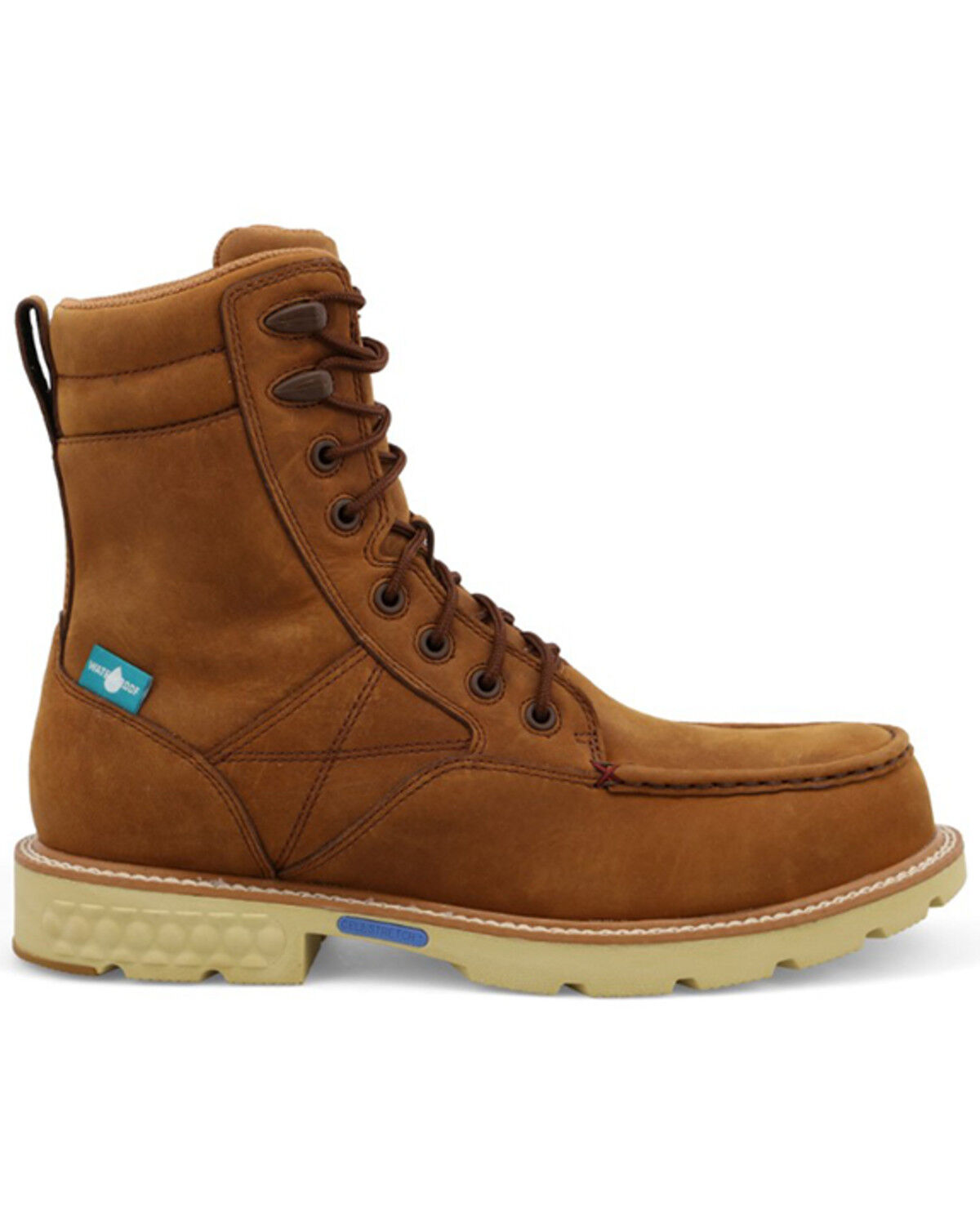 Image #2 - Twisted X Men's 8" Lace-Up Wedge Work Boots - Composite Toe, Brown, hi-res