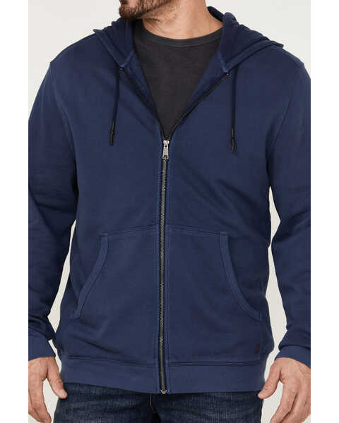 Image #3 - Brothers and Sons Men's Weathered French Terry Zip-Front Hooded Jacket, Navy, hi-res