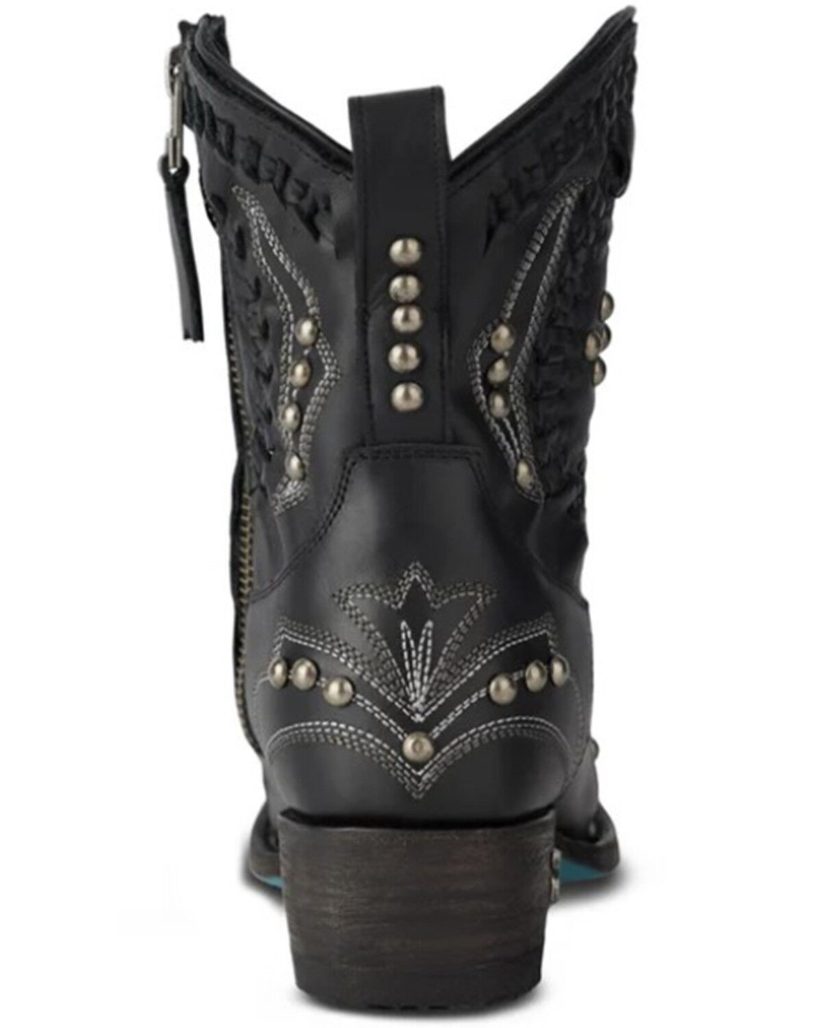 Image #5 - Lane Women's Cossette Western Booties - Snip Toe, Jet Black, hi-res
