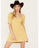 Image #2 - Free People Women's Cheyenne Denim Mini Dress, Yellow, hi-res