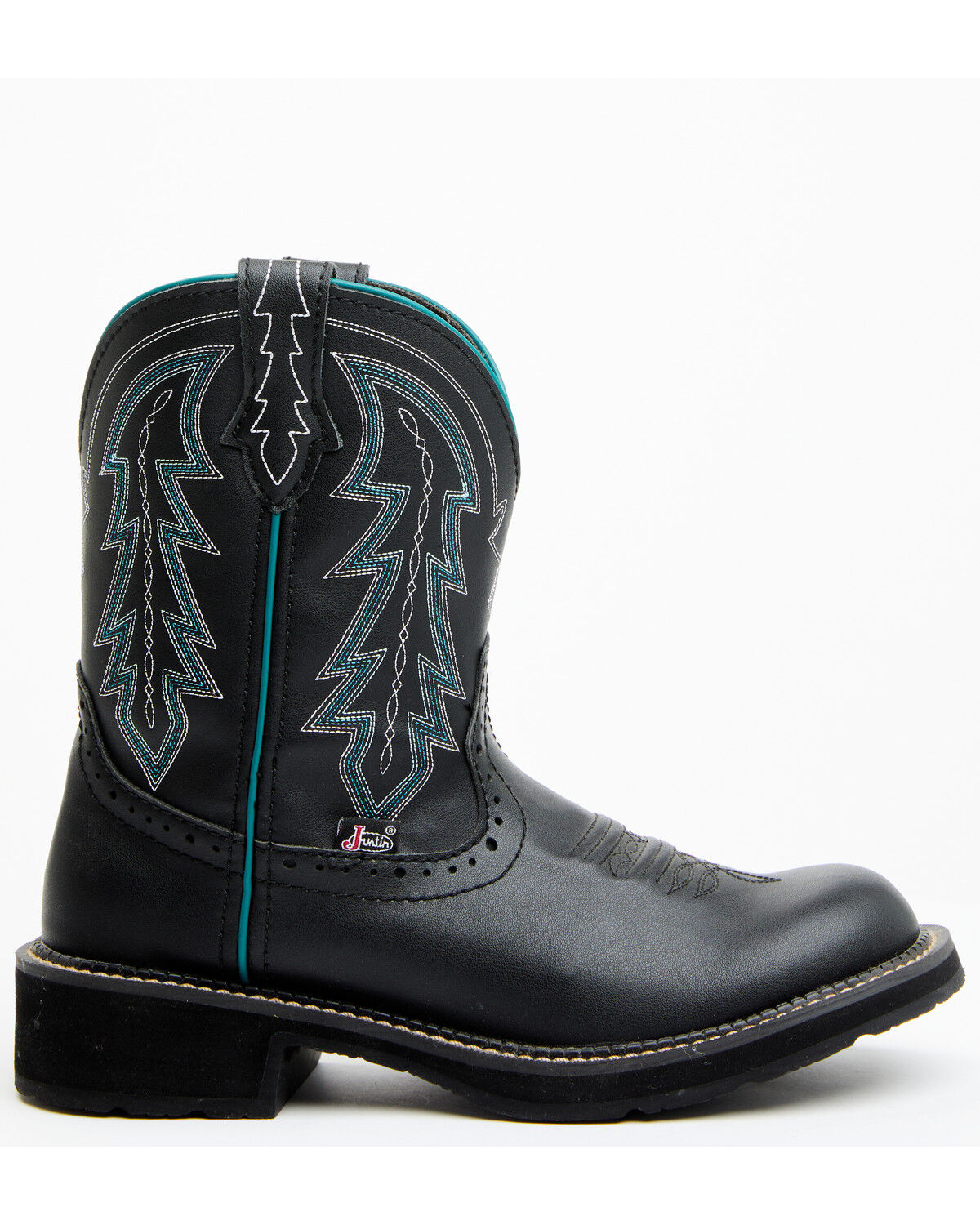 Image #2 - Justin Women's Lyla Western Boots - Round Toe, Black, hi-res