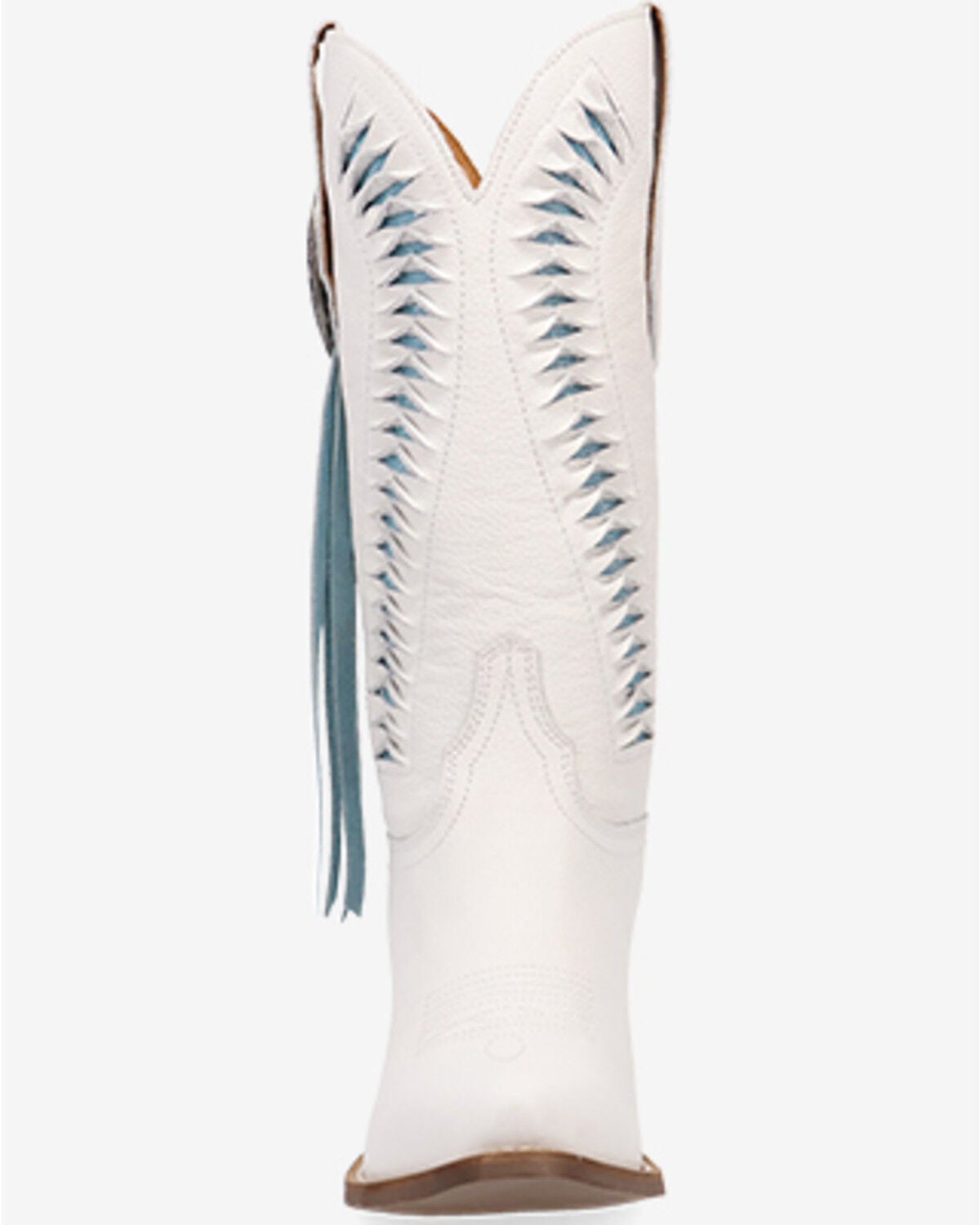 Image #4 - Dingo Women's Marrakesh Western Boots - Snip Toe, Blue/white, hi-res