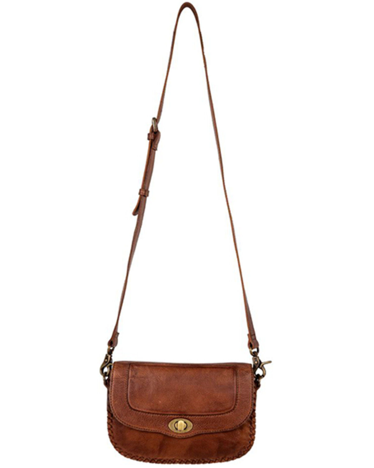 Image #4 - Myra Bag Women's Lobeth Accent Leather And Hairon Crossbody Bag, Brown, hi-res