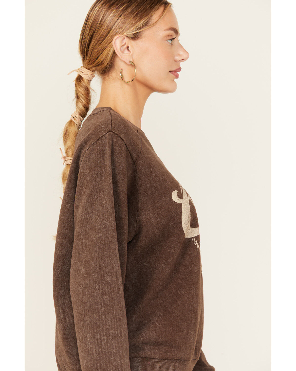 Image #2 - Coors Women's Steer Head Crewneck Sweatshirt, Brown, hi-res
