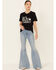 Ali Dee Women's Give Me My Space Cowboy Graphic Short Sleeve Tee , Black, hi-res