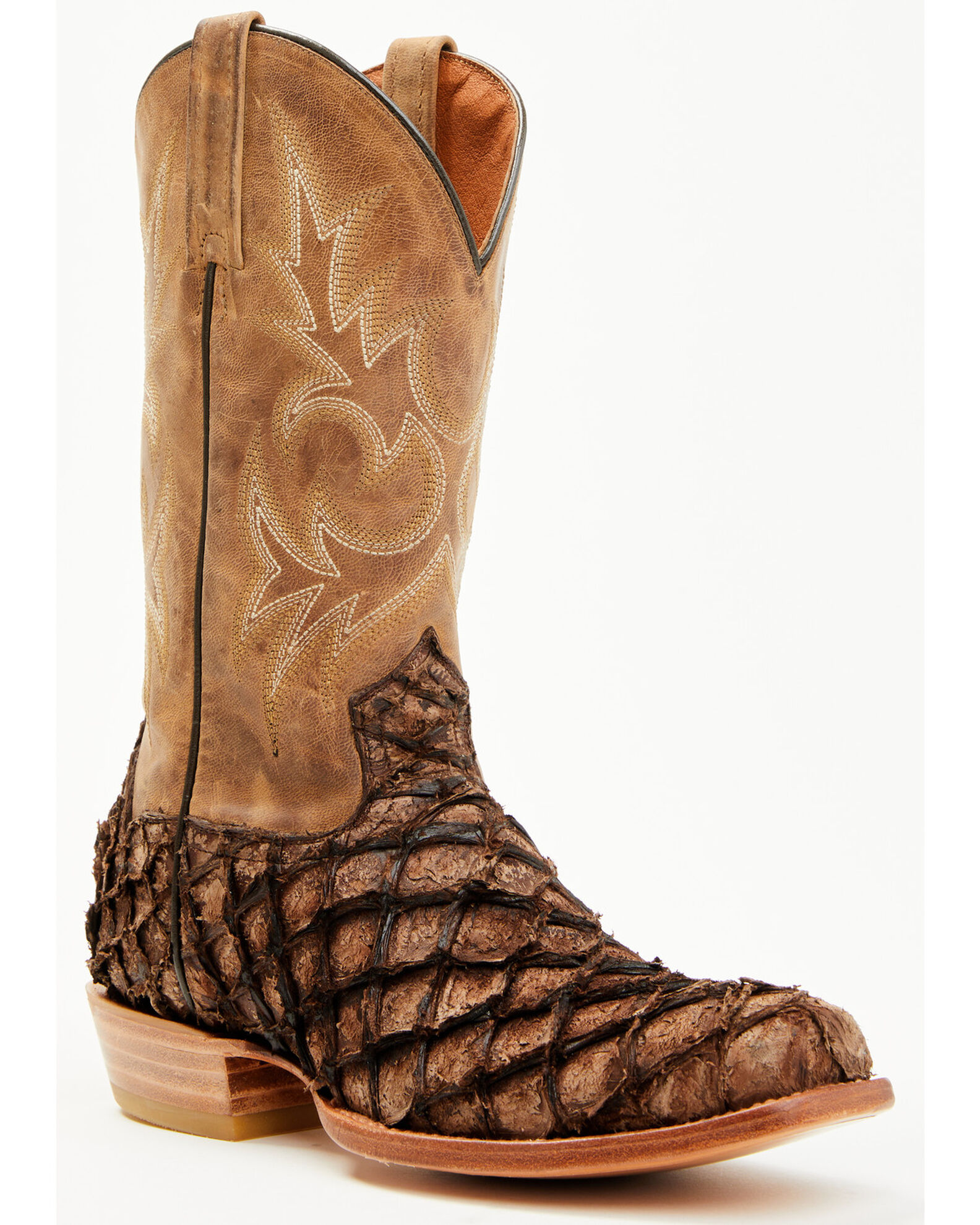 Cody James Men s Vaqueras Exotic Pirarucu Western Boots Square Toe Country Outfitter