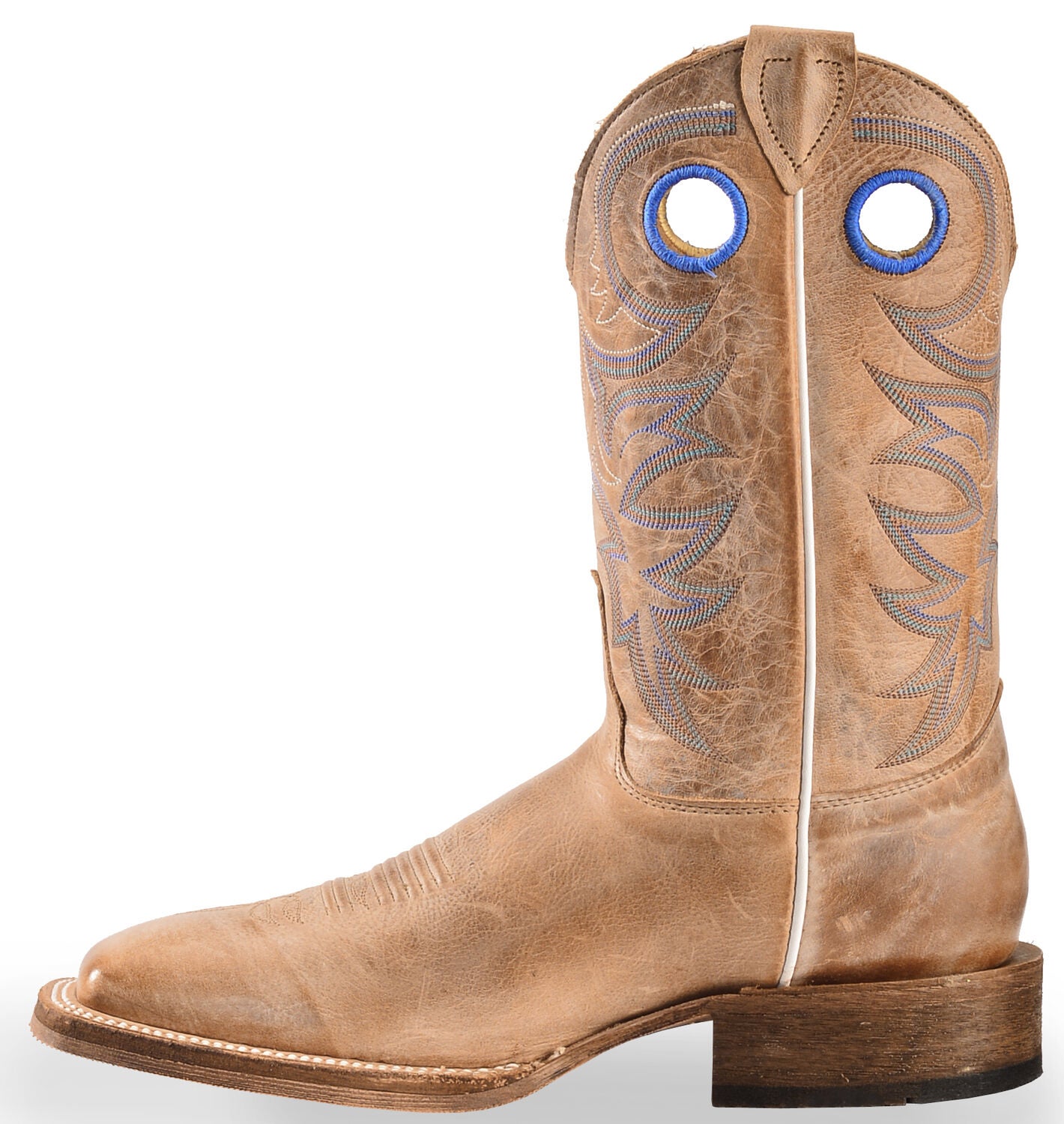 Image #3 - Justin Men's Caddo Bent Rail Western Boots - Square Toe, Beige, hi-res