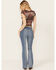 Image #3 - Shyanne Women's Luna High Rise Flare Stretch Denim Jeans, Medium Wash, hi-res