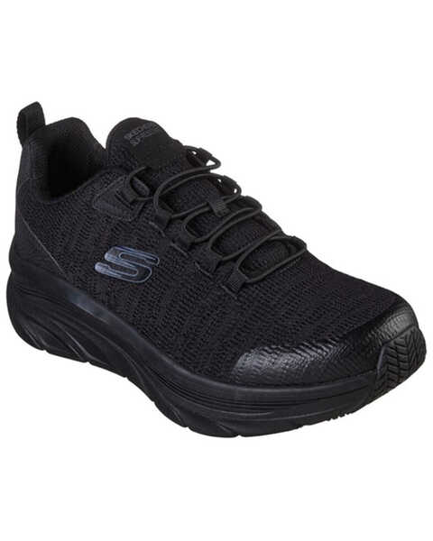 Skechers Men's D'Lux Walker Sr Work Shoes - Round Toe, Black, hi-res