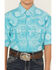 Image #3 - Rock & Roll Denim Boys' Southwestern Short Sleeve Snap Western Shirt, Turquoise, hi-res