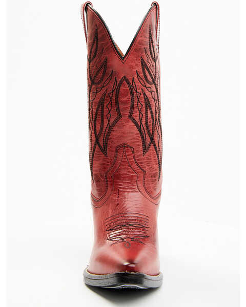Image #4 - Laredo Women's Livia Western Boots - Snip Toe, Red, hi-res
