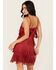 Image #4 - Idyllwind Women's Brixworth Fringe Faux Suede Mini Dress, Wine, hi-res