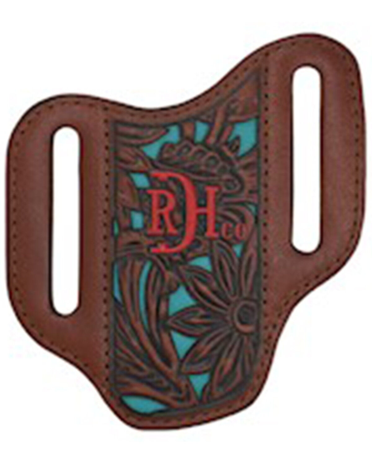 Image #1 - Red Dirt Hat Men's Tooled Leather Pancake Knife Sheath, Brown, hi-res