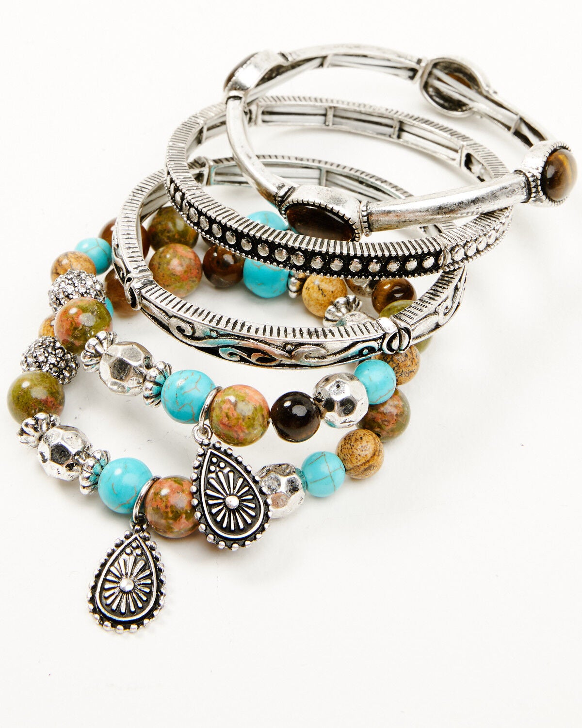Image #1 - Shyanne Women's Bisbee Falls 5-Piece Bracelet Set, Silver, hi-res