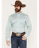 Image #1 - Wrangler X Cody Johnson Men's Paisley Print Long Sleeve Button-Down Western Shirt, Green, hi-res