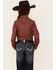 Image #3 - Roper Girls' Geo Print Long Sleeve Pearl Snap Western Shirt, , hi-res