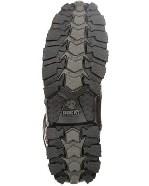 Rocky Men's 8" AlphaForce Zipper Waterproof Duty Boots, Black, hi-res