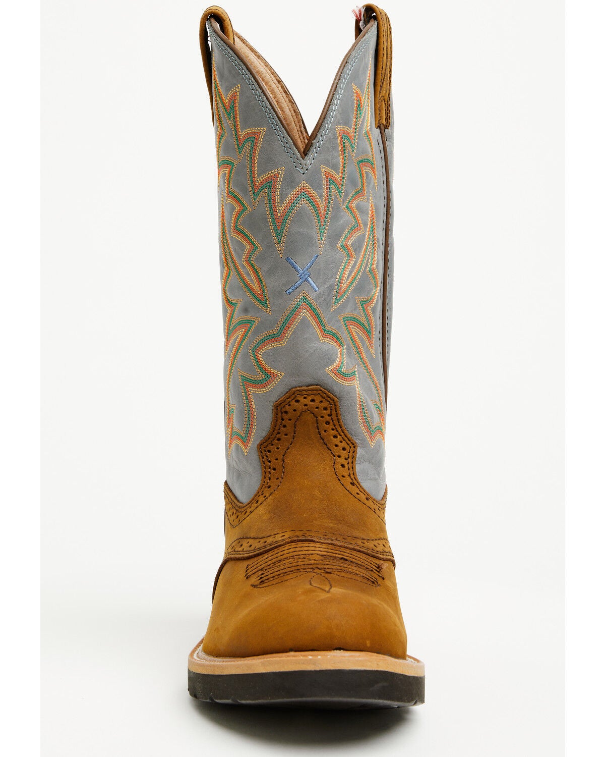 Image #4 - Twisted X Men's Cowboy Pull-On Work Boots - Soft Toe, Brown, hi-res