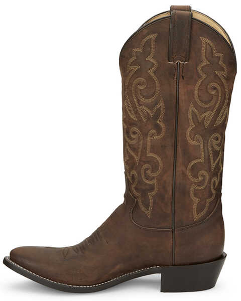 Image #3 - Justin Men's Leather Western Boots - Medium Toe, Brown, hi-res