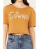 Image #3 - Miss Me Women's Boxy Fit Cowboy Short Sleeve Cropped Graphic Tee, Mustard, hi-res