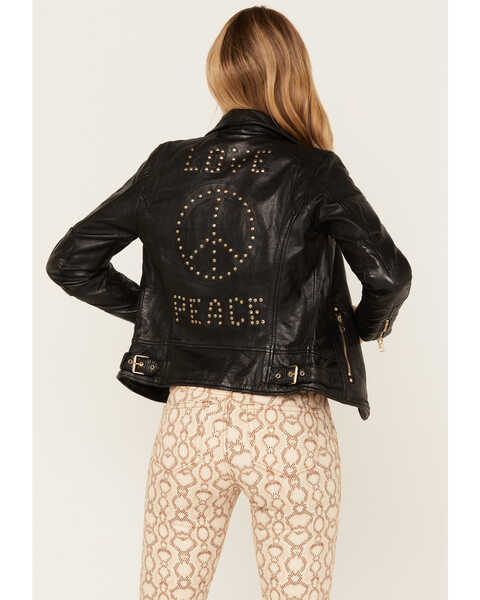 Image #3 - Mauritius Women's Love and Peace Amsterdam Leather Jacket, , hi-res