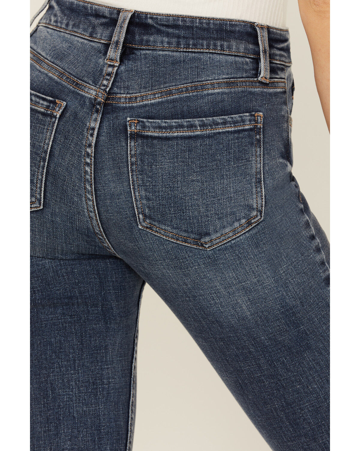 Image #4 - Shyanne Women's Medium Wash Celeste Honeysuckle High Rise Bootcut Stretch Denim Jeans, Medium Wash, hi-res