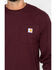 Carhartt Men's Loose Fit Heavyweight Long Sleeve Logo Pocket Work T-Shirt, Port, hi-res