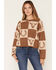 Image #1 - Z Supply Women's Horseshoe Checkered Sweater, Brown, hi-res