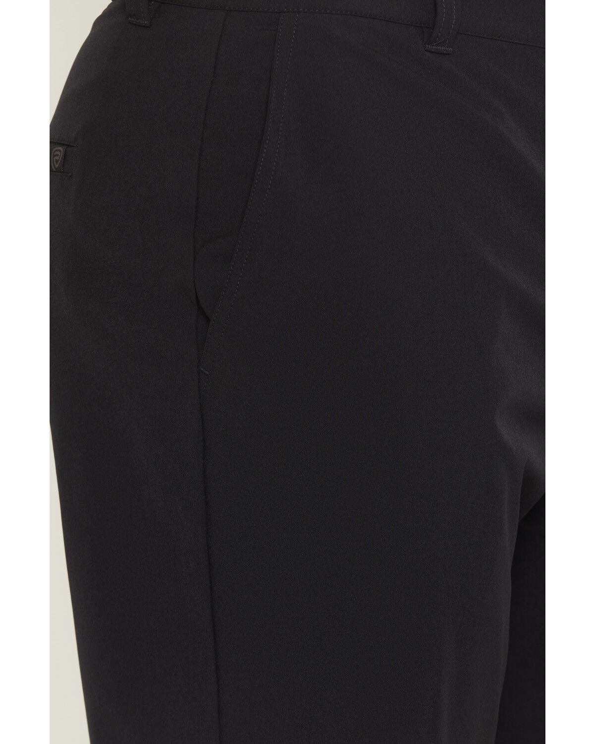 Image #2 - Rock & Roll Denim Men's 8" Solid Stretch Chino Shorts, Black, hi-res