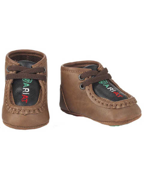 Ariat Infant-Boys' Lil Stomper Miguel Mexico Lace-Up Shoes, Brown, hi-res