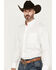 Image #2 - George Strait by Wrangler Men's Long Sleeve Button-Down Stretch Western Shirt, White, hi-res