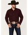 Image #1 - Blue Ranchwear Men's Herringbone Long Sleeve Western Snap Shirt, Burgundy, hi-res