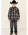 Image #2 - Roper Boys' Plaid Long Sleeve Snap Western Flannel Shirt, Green, hi-res