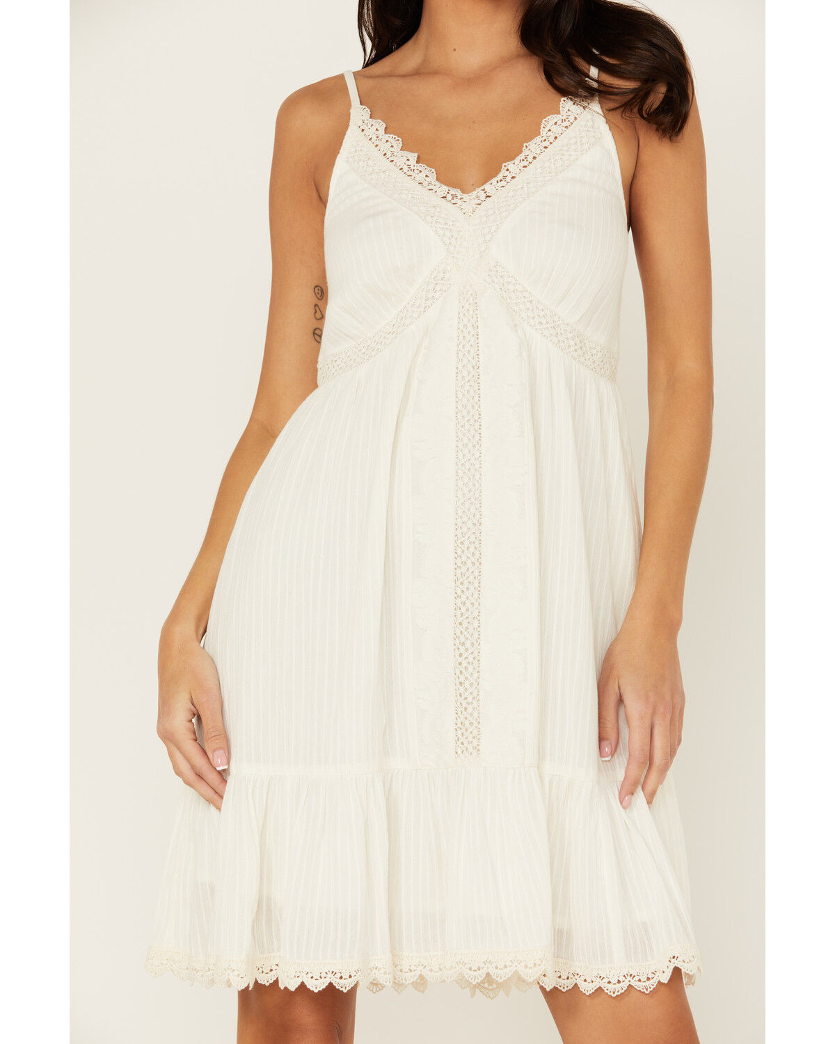 Image #3 - Shyanne Women's Crochet Trim Mini Dress, , hi-res