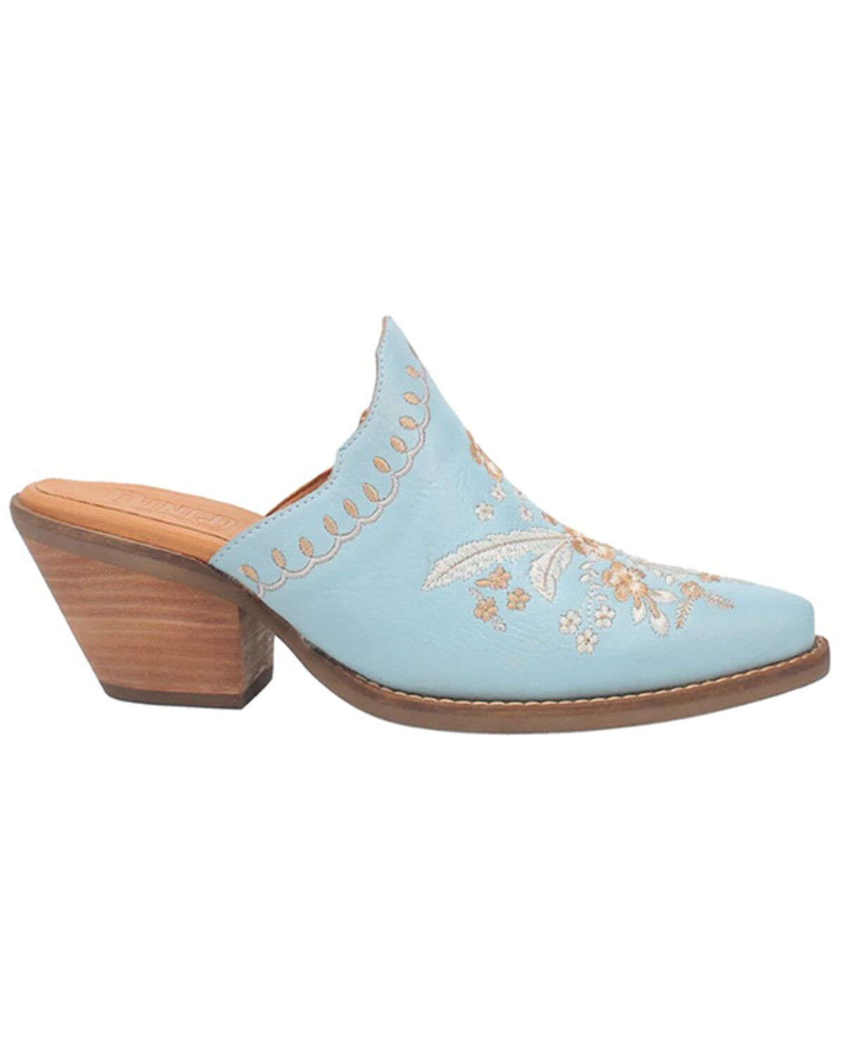 Image #2 - Laredo Women's Wildflower Mules - Snip Toe, Blue, hi-res