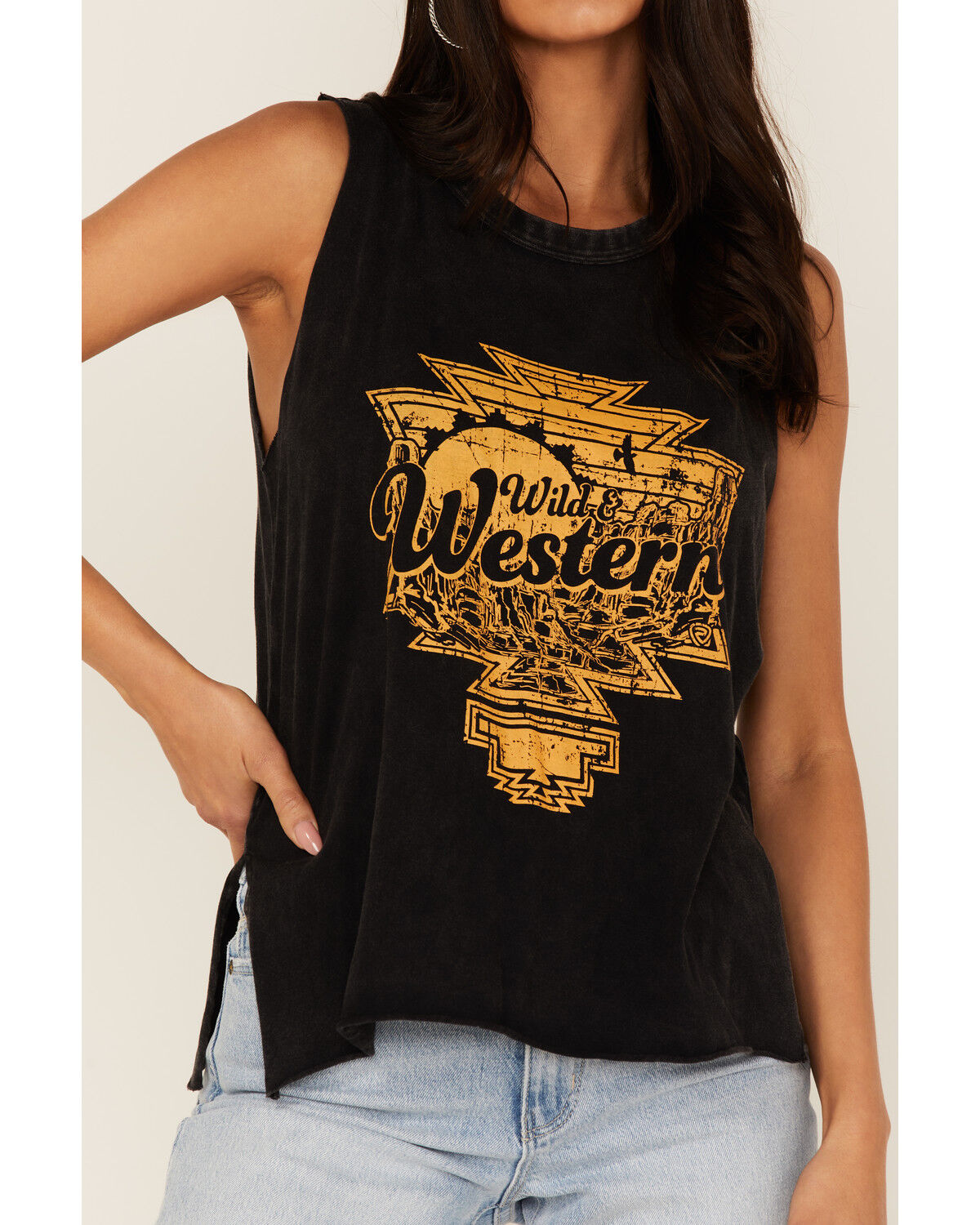 Image #3 - Rock & Roll Denim Women's Wild & Western Southwestern Graphic Tank Top, , hi-res