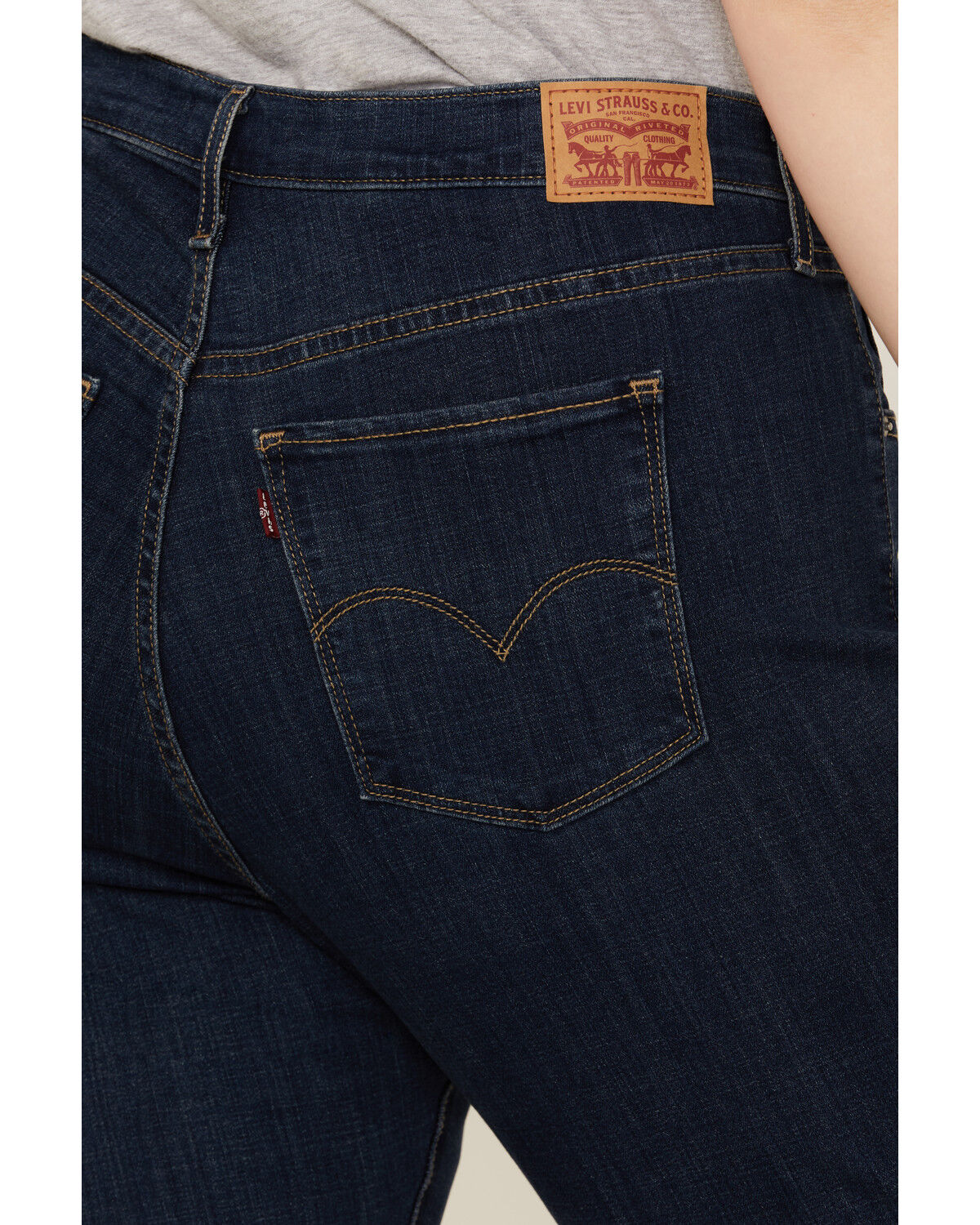 Image #4 - Levi's Women's High Rise 725 Dark Horse Bootcut Jeans - Plus, Blue, hi-res